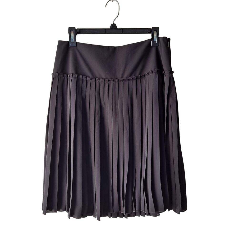 NWT Lord & Taylor 424 Fifth Skirt Pleated A-Line Academia Gothic Black Size 8